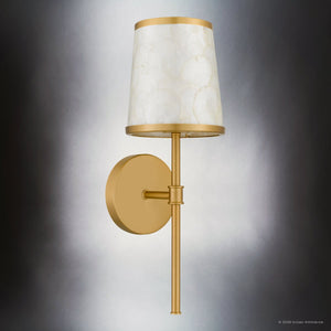 Urban Ambiance - Wall Sconce - UQL22142 Transitional Indoor Wall Sconce, 16.25''H x 5.5''W x 6.25''Dep, Brushed Gold Finish, Evershaw Collection - 