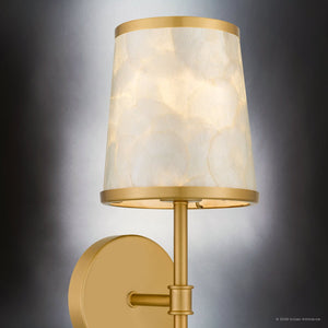 Urban Ambiance - Wall Sconce - UQL22142 Transitional Indoor Wall Sconce, 16.25''H x 5.5''W x 6.25''Dep, Brushed Gold Finish, Evershaw Collection - 