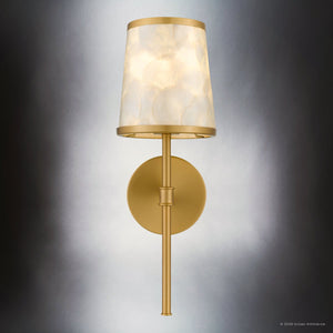 Urban Ambiance - Wall Sconce - UQL22142 Transitional Indoor Wall Sconce, 16.25''H x 5.5''W x 6.25''Dep, Brushed Gold Finish, Evershaw Collection - 