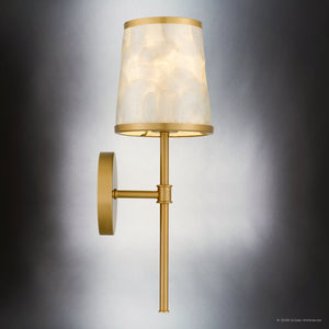 Urban Ambiance - Wall Sconce - UQL22142 Transitional Indoor Wall Sconce, 16.25''H x 5.5''W x 6.25''Dep, Brushed Gold Finish, Evershaw Collection - 