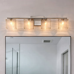 Urban Ambiance - Bath Vanity Light - UQL2724 Modern Bathroom Light, 6.75"H x 32"W, Brushed Nickel Finish, San Diego Collection - 