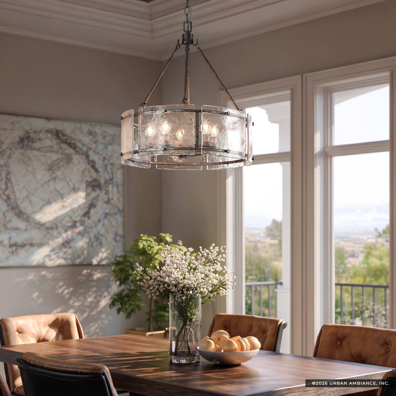 UQL2872 Industrial Chandelier, 23.5