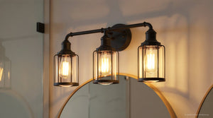 Urban Ambiance - Bath Vanity Light - UQL3501 Luxe Industrial Bath Vanity Light, 12