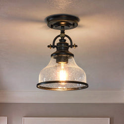 Urban Ambiance - Ceiling Light - UQL3662 Traditional Ceiling 10.5''H x 8''W, Parisian Bronze Finish, Pasadena Collection - 