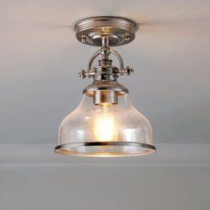 Urban Ambiance - Ceiling Light - UQL3663 Traditional Ceiling 10.5''H x 8''W, Brushed Nickel Finish, Pasadena Collection - 