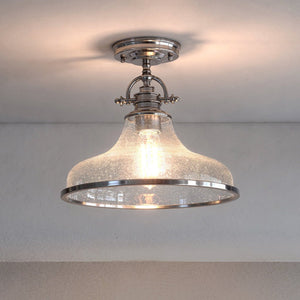 Urban Ambiance - Ceiling Light - UQL3669 Traditional Ceiling 12.5''H x 13.5''W, Brushed Nickel Finish, Pasadena Collection - 