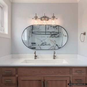 Urban Ambiance - Bath Vanity Light - UQL3981 Modern Farmhouse Bath Fixture 9.75''H x 24''W, Brushed Nickel Finish, Wrexham Collection - 