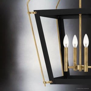 Urban Ambiance - Pendant - UQL4410 Transitional Indoor Pendant, 30.25''H x 18.25''W x 18.25''D, Earth Black Finish, Parramatta Collection - 