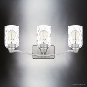 Urban Ambiance - Bath Light - UQL4421 Classic Indoor Bath Light, 9.00''H x 21.50''W x 6.50''D, Brushed Nickel Finish, Ravensburg Collection - 