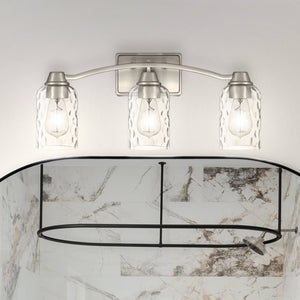 Urban Ambiance - Bath Light - UQL4421 Classic Indoor Bath Light, 9.00''H x 21.50''W x 6.50''D, Brushed Nickel Finish, Ravensburg Collection -