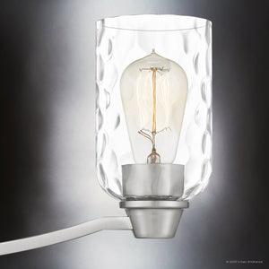 Urban Ambiance - Bath Light - UQL4421 Classic Indoor Bath Light, 9.00''H x 21.50''W x 6.50''D, Brushed Nickel Finish, Ravensburg Collection - 