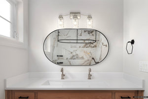 Urban Ambiance - Bath Light - UQL4421 Classic Indoor Bath Light, 9.00''H x 21.50''W x 6.50''D, Brushed Nickel Finish, Ravensburg Collection - 