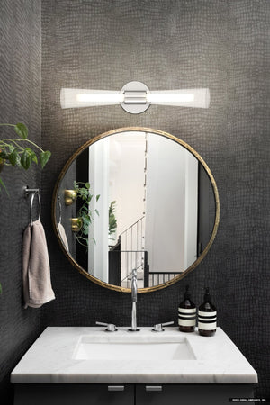 Urban Ambiance - Bath Light - UQL4440 Luxe Industrial Indoor Bath Light, 22.00''H x 5.00''W x 5.00''D, Polished Chrome Finish, Stanley Collection - 
