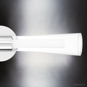 Urban Ambiance - Bath Light - UQL4440 Luxe Industrial Indoor Bath Light, 22.00''H x 5.00''W x 5.00''D, Polished Chrome Finish, Stanley Collection - 