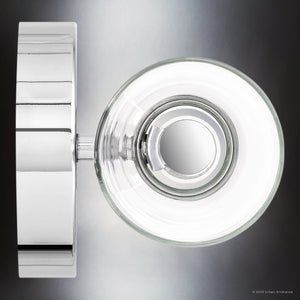 Urban Ambiance - Bath Light - UQL4440 Luxe Industrial Indoor Bath Light, 22.00''H x 5.00''W x 5.00''D, Polished Chrome Finish, Stanley Collection - 