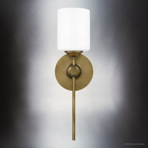 Urban Ambiance - Wall Sconce - UQL4460 Vintage Indoor Wall Sconce, 16.00''H x 5.00''W x 6.00''D, Weathered Brass Finish, Rialto Collection - 