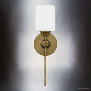 Urban Ambiance - Wall Sconce - UQL4460 Vintage Indoor Wall Sconce, 16.00''H x 5.00''W x 6.00''D, Weathered Brass Finish, Rialto Collection - 