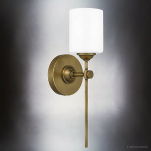 Urban Ambiance - Wall Sconce - UQL4460 Vintage Indoor Wall Sconce, 16.00''H x 5.00''W x 6.00''D, Weathered Brass Finish, Rialto Collection - 