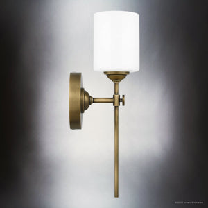 Urban Ambiance - Wall Sconce - UQL4460 Vintage Indoor Wall Sconce, 16.00''H x 5.00''W x 6.00''D, Weathered Brass Finish, Rialto Collection - 