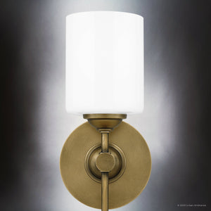 Urban Ambiance - Wall Sconce - UQL4460 Vintage Indoor Wall Sconce, 16.00''H x 5.00''W x 6.00''D, Weathered Brass Finish, Rialto Collection - 
