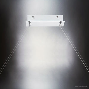Urban Ambiance - Chandelier - UQL4571 Minimalist Indoor Chandelier, 8.50''H x 38.75''W x 3.75''D, Polished Chrome Finish, Dawlish Collection - 