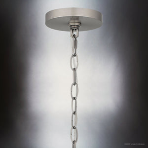 Urban Ambiance - Pendant - UQL4591 Traditional Indoor Pendant, 25.50''H x 24.00''W x 24.00''D, Antique Nickel Finish, Columbia Collection - 