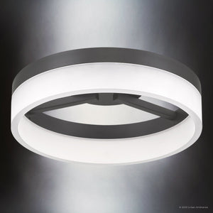 Urban Ambiance - Ceiling Light - UQL4651 Casual Indoor Ceiling Light, 4.00''H x 11.75''W x 11.75''D, Oil Rubbed Bronze Finish, Woodley Collection - 