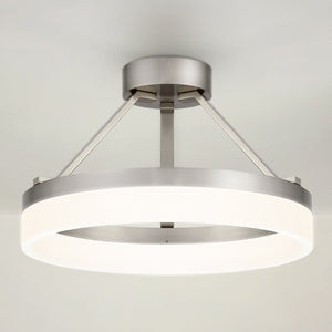 Urban Ambiance - Ceiling Light - UQL4654 Casual Indoor Ceiling Light, 10.25''H x 15.75''W x 15.75''D, Brushed Nickel Finish, Woodley Collection -