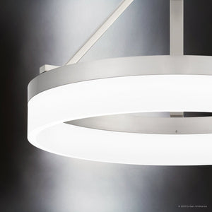 Urban Ambiance - Ceiling Light - UQL4654 Casual Indoor Ceiling Light, 10.25''H x 15.75''W x 15.75''D, Brushed Nickel Finish, Woodley Collection - 