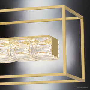 Urban Ambiance - Chandelier - UQL4680 Cosmopolitan Indoor Chandelier, 10.00''H x 35.50''W x 9.25''D, Soft Gold Finish, Menden Collection - 