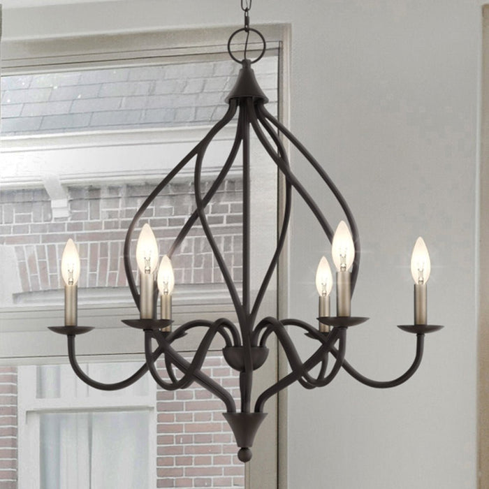 UQL4710 Mediterranean Indoor Chandelier, 28.00''H x 25.00''W x 25.00''D, Old Bronze Finish, Cando Collection