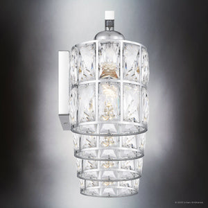 Urban Ambiance - Bath Light - UQL4762 Cosmopolitan Indoor Bath Light, 8.00''H x 29.50''W x 6.25''D, Polished Chrome Finish, Casselton Collection - 