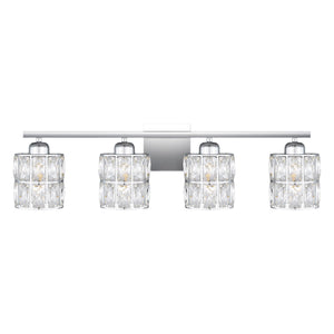 Urban Ambiance - Bath Light - UQL4762 Cosmopolitan Indoor Bath Light, 8.00''H x 29.50''W x 6.25''D, Polished Chrome Finish, Casselton Collection - 