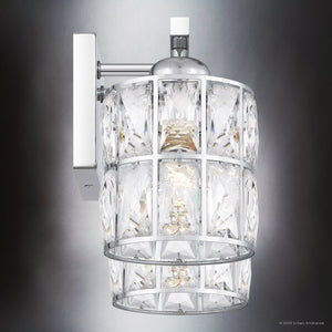 Urban Ambiance - Bath Light - UQL4764 Cosmopolitan Indoor Bath Light, 8.00''H x 13.00''W x 6.25''D, Polished Chrome Finish, Casselton Collection - 