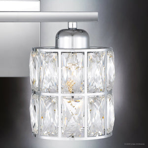 Urban Ambiance - Bath Light - UQL4764 Cosmopolitan Indoor Bath Light, 8.00''H x 13.00''W x 6.25''D, Polished Chrome Finish, Casselton Collection - 