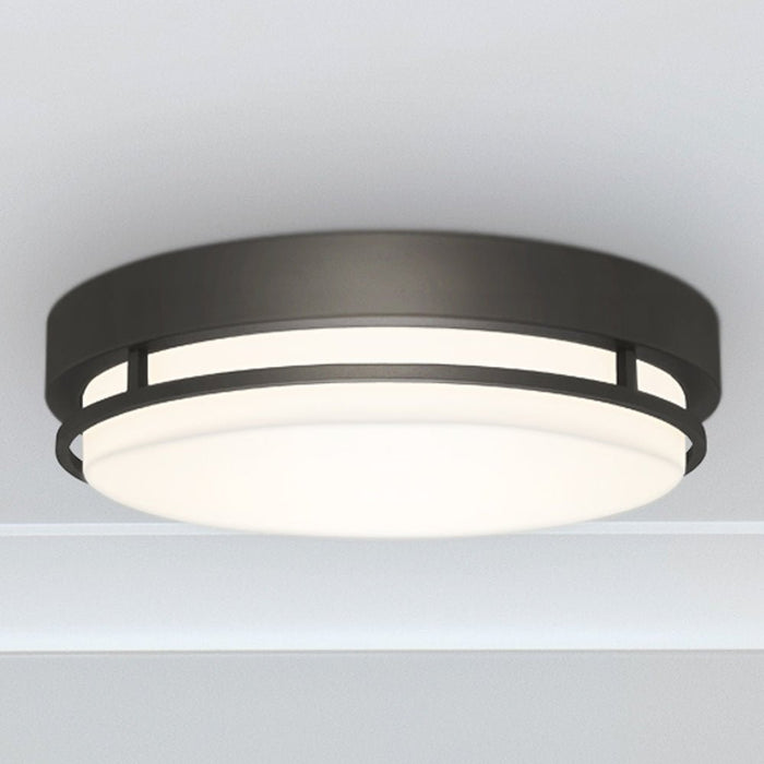 UQL4781 Minimalist Indoor Ceiling Light, 3.50''H x 14.00''W x 14.00''D, Earth Black Finish, Wahpeton Collection