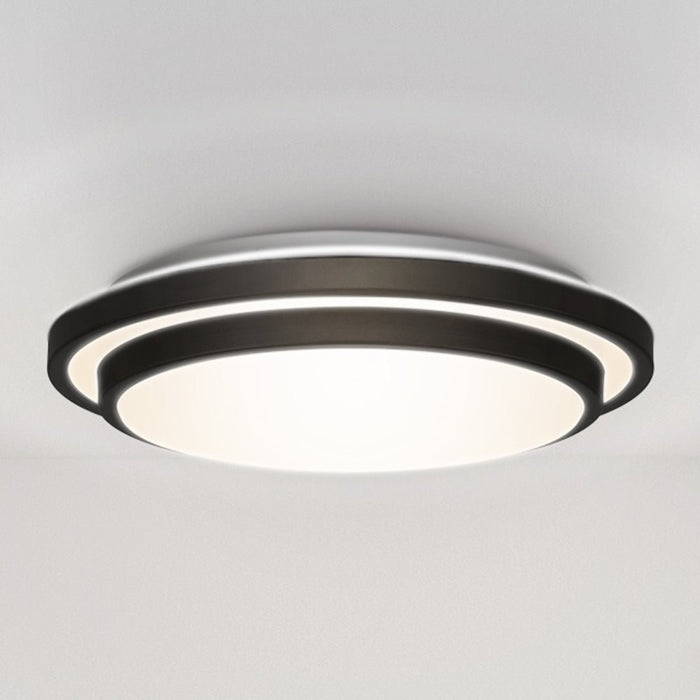 UQL4803 Minimalist Indoor Ceiling Light, 3.25''H x 14.00''W x 14.00''D, Matte Black Finish, Erie Collection