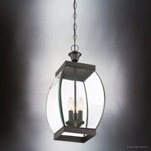 Urban Ambiance - Pendant - UQL4940 Transitional Indoor Pendant, 20.50''H x 9.00''W x 9.00''D, Medici Bronze Finish, Manchester Collection - 
