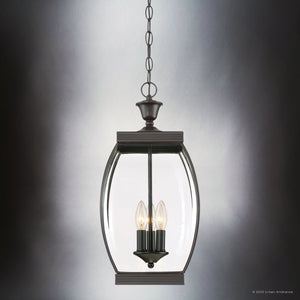 Urban Ambiance - Pendant - UQL4940 Transitional Indoor Pendant, 20.50''H x 9.00''W x 9.00''D, Medici Bronze Finish, Manchester Collection - 