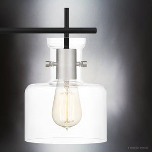 Urban Ambiance - Bath Light - UQL4971 Modern Indoor Bath Light, 10.25''H x 23.50''W x 7.50''D, Matte Black Finish, Fordville Collection - 