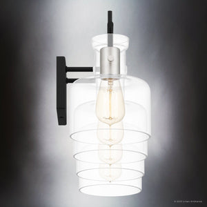 Urban Ambiance - Bath Light - UQL4972 Modern Indoor Bath Light, 10.25''H x 32.00''W x 7.50''D, Matte Black Finish, Fordville Collection - 