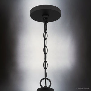 Urban Ambiance - Chandelier - UQL4988 Transitional Indoor Chandelier, 24.00''H x 26.00''W x 26.00''D, Matte Black Finish, Keswick Collection - 