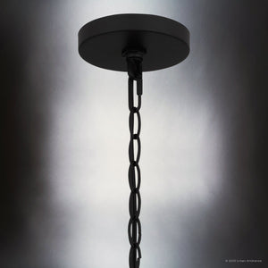 Urban Ambiance - Pendant - UQL5000 Bohemian Indoor Pendant, 19.50''H x 18.00''W x 18.00''D, Matte Black Finish, Hannover Collection - 