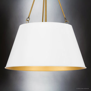 Urban Ambiance - Pendant - UQL5013 New Traditional Indoor Pendant, 25.50''H x 18.50''W x 18.50''D, White Finish, Zennor Collection - 