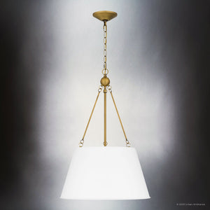 Urban Ambiance - Pendant - UQL5013 New Traditional Indoor Pendant, 25.50''H x 18.50''W x 18.50''D, White Finish, Zennor Collection - 