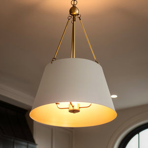 Urban Ambiance - Pendant - UQL5013 New Traditional Indoor Pendant, 25.50''H x 18.50''W x 18.50''D, White Finish, Zennor Collection - 