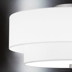 Urban Ambiance - Ceiling Light - UQL5036 Mid - Century Modern Indoor Ceiling Light, 8.00''H x 16.00''W x 16.00''D, Brushed Nickel Finish, Moers Collection - 
