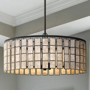 Urban Ambiance - Pendant - UQL5091 Bohemian Indoor Pendant, 11.00''H x 22.00''W x 22.00''D, Matte Black Finish, Stanton Collection -