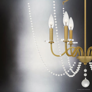Urban Ambiance - Chandelier - UQL5120 English Country Indoor Chandelier, 31.50''H x 28.00''W x 28.00''D, Aged Brass Finish, Brampton Collection - 