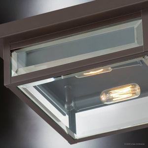 Urban Ambiance - Ceiling Light - UQL5162 Modern Farmhouse Indoor Ceiling Light, 4.00''H x 12.00''W x 12.00''D, Western Bronze Finish, Quincy Collection - 